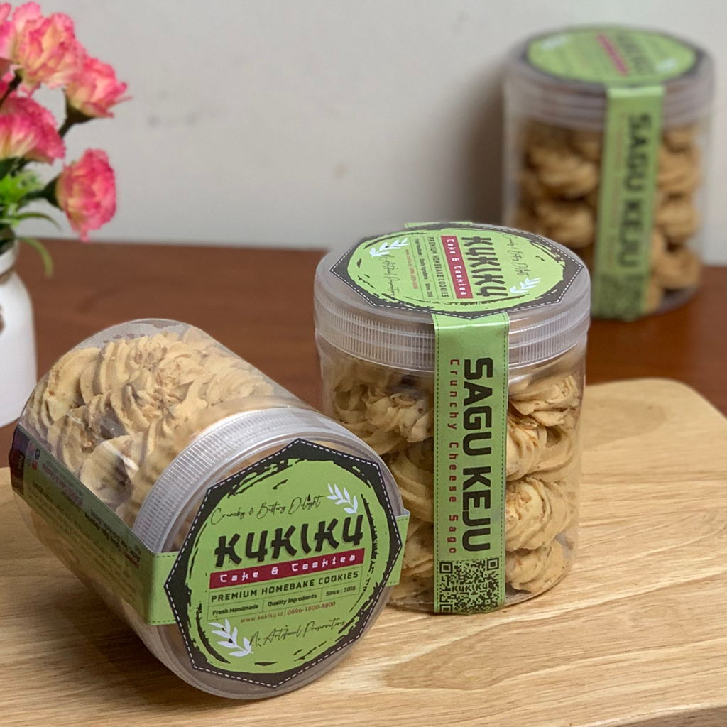 

Kue Kering Sagu Keju Cookies Kukiku Premium Butter Toples 600 ml Free 1 Pouch Meringue Gratis