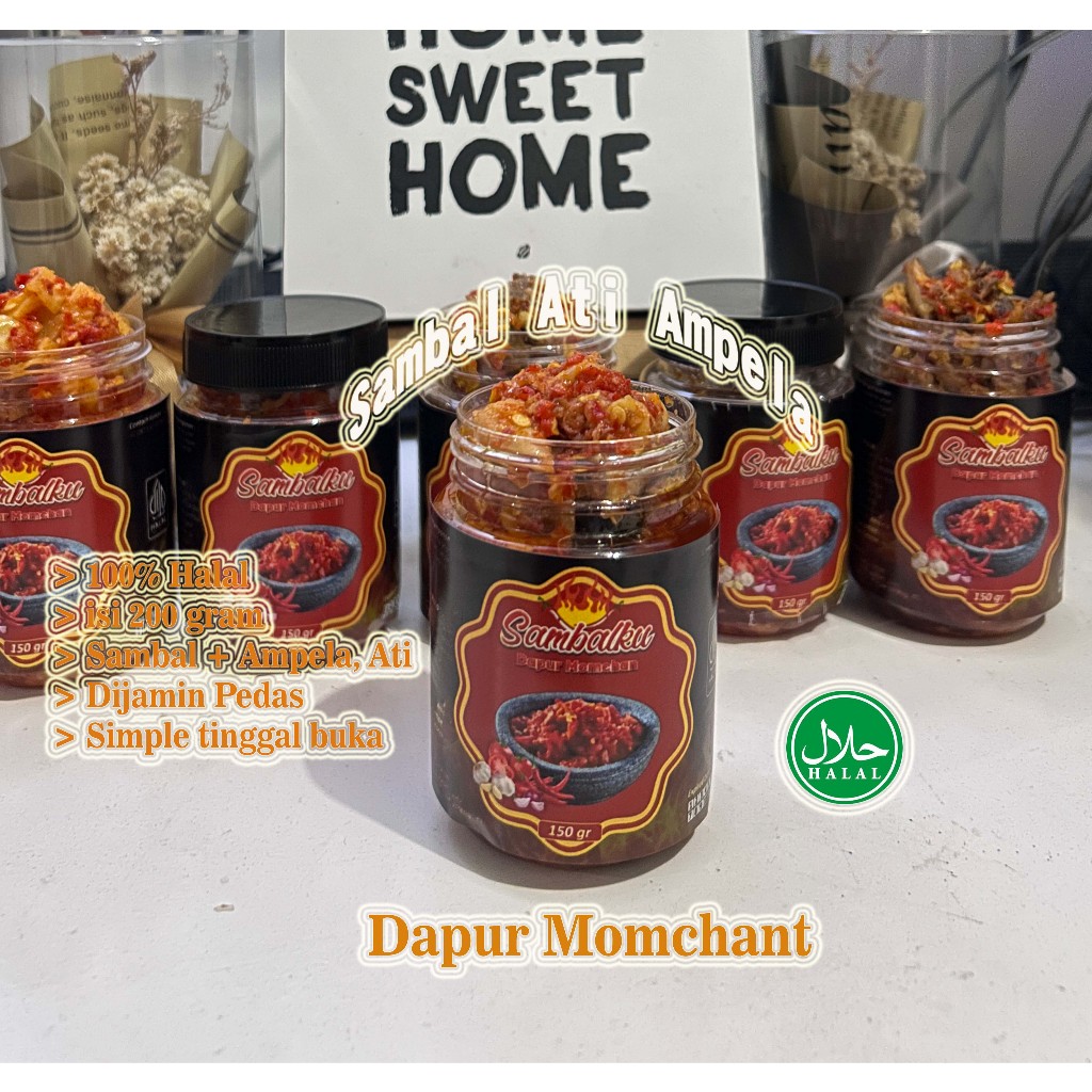 

Dapur Momchant - Sambal Balado Ati Ampela isi 200 gram Sambal Instan Siap Makan