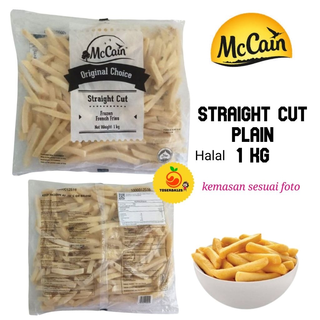 

Kentang fries mc chain beku frozen straight cut 1kg - TOSERBA125