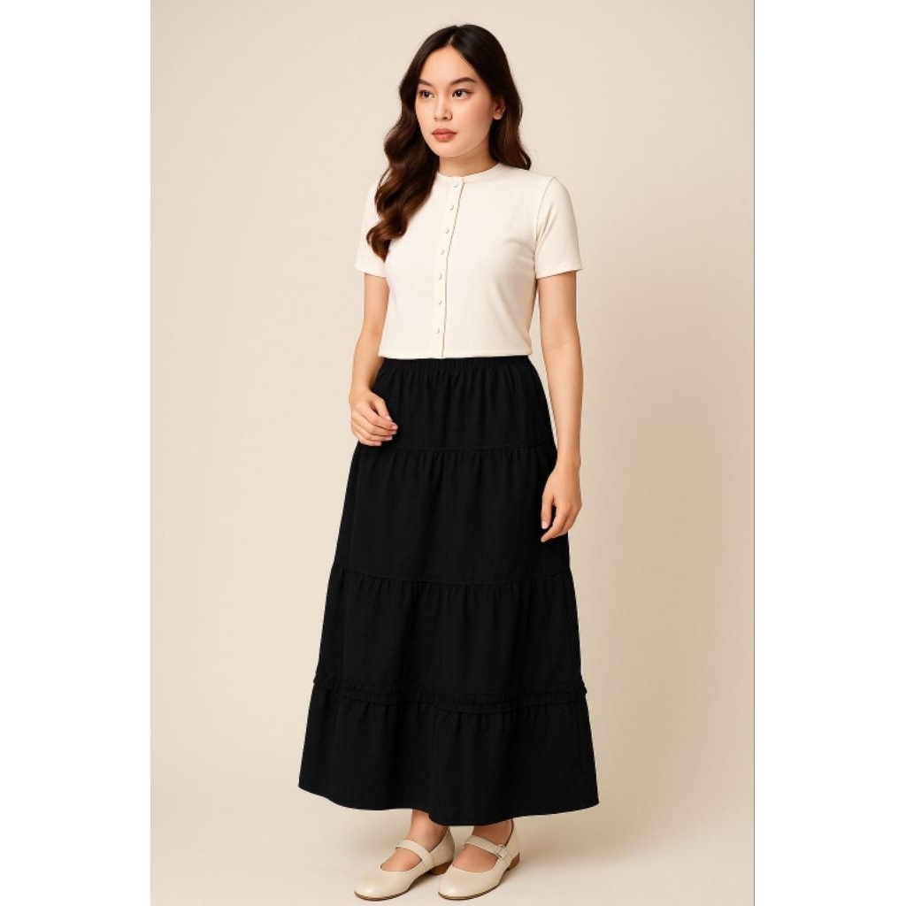 Asheeqa Style || Rok codoray wanita premium - Rok codoray terbaru - Rok codoray rimpel