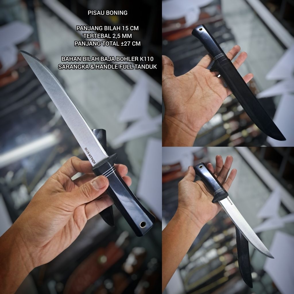 ID PISAU BONING SPESIAL BOHLER K110 FULL TANDUK / PISAU SULTAN