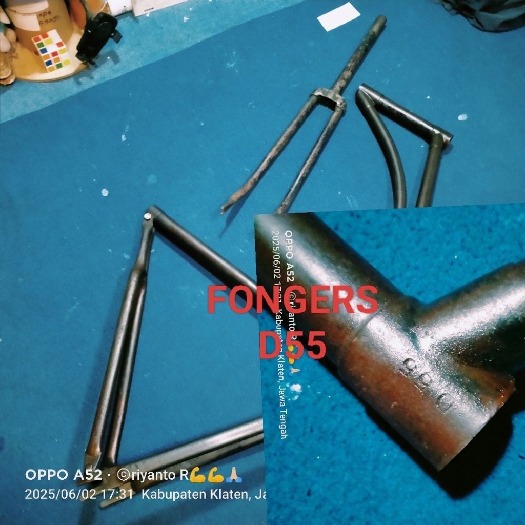 frame+fork sepeda onthel tua FONGERS D55