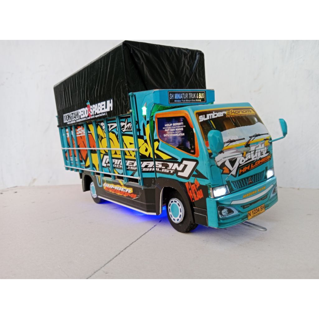 miniatur truk New MADURA ASYIK REBORN detail bak 3D