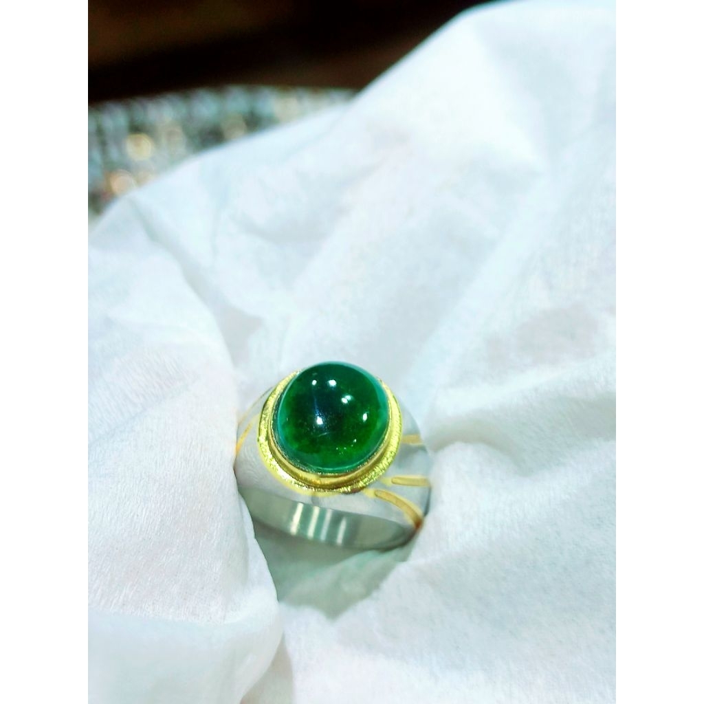 Cincin Batu Akik Bacan Doko Original Kualitas Super di Jamin Asli siap Pakai