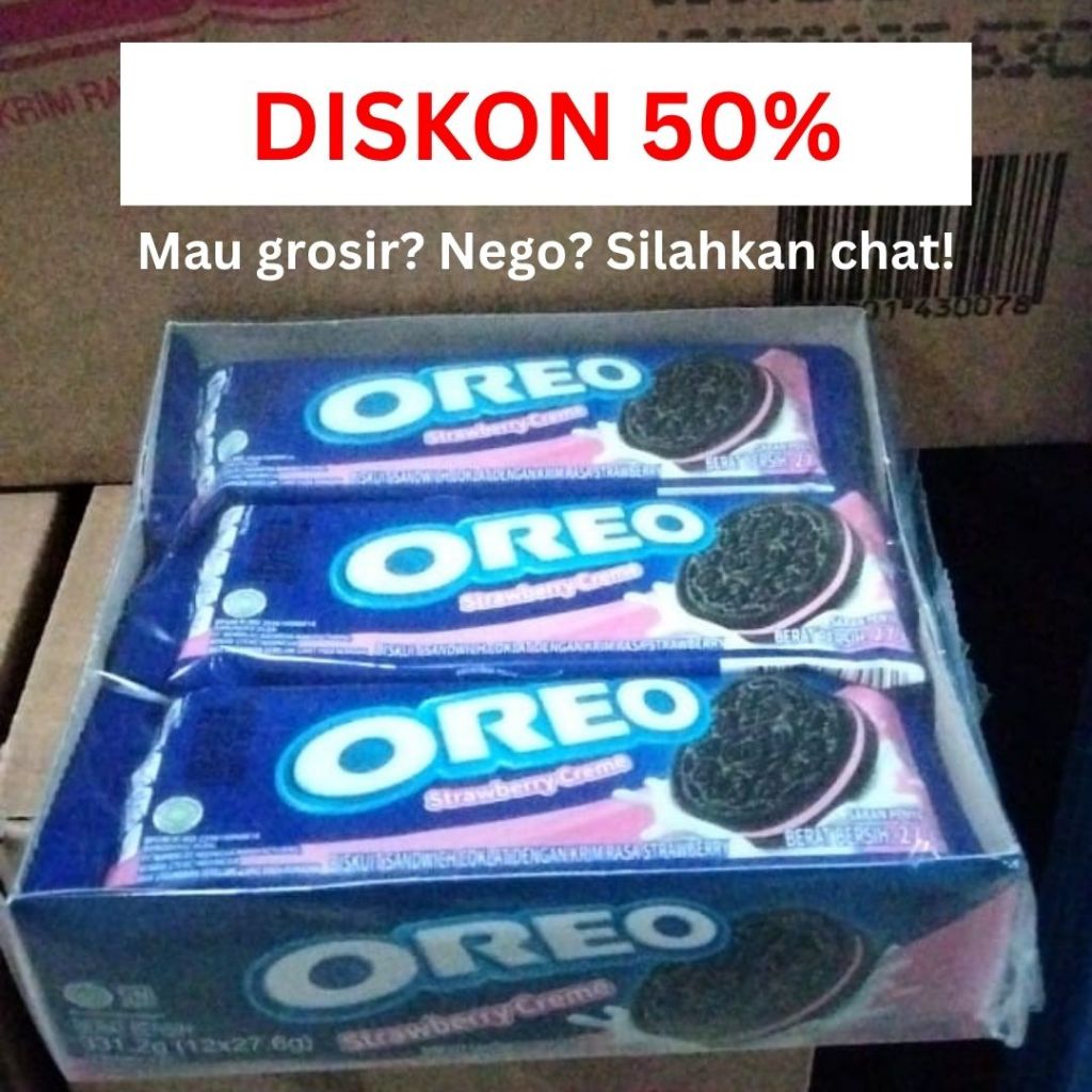 

[Ready] Oreo Lup Strawberry (12 PCS x 27 gr) | Stroberi