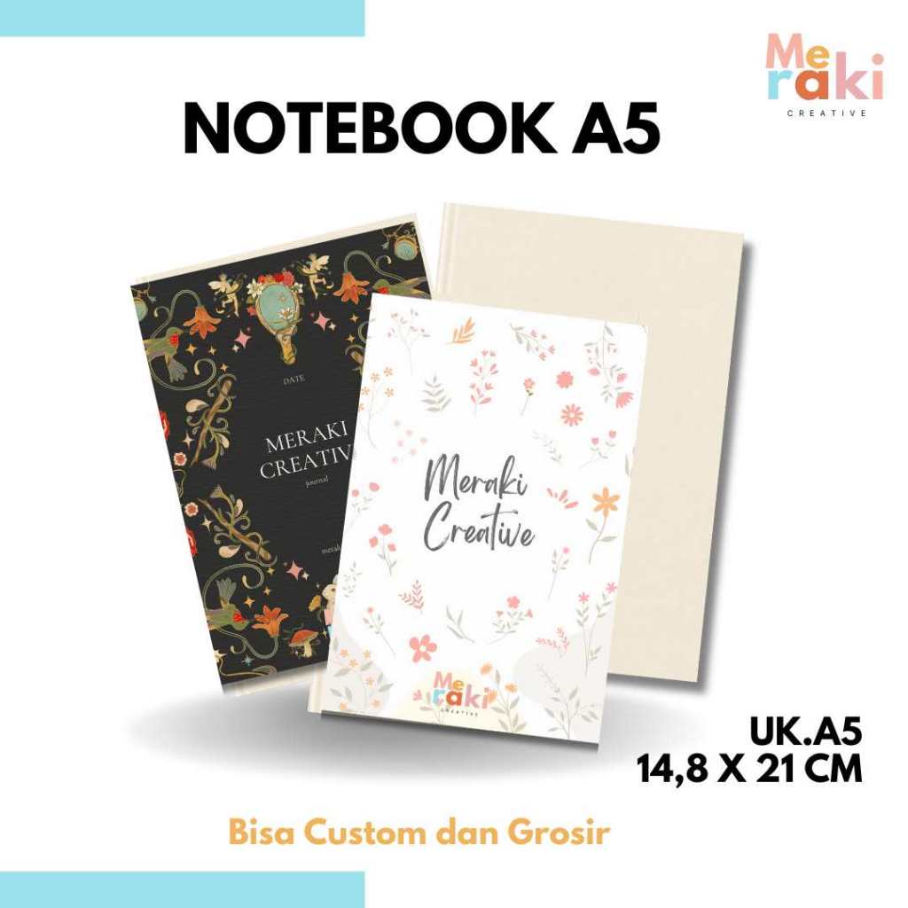 

Bloknote A5 isi hvs Cover memakai kertas Ap 150gr full color