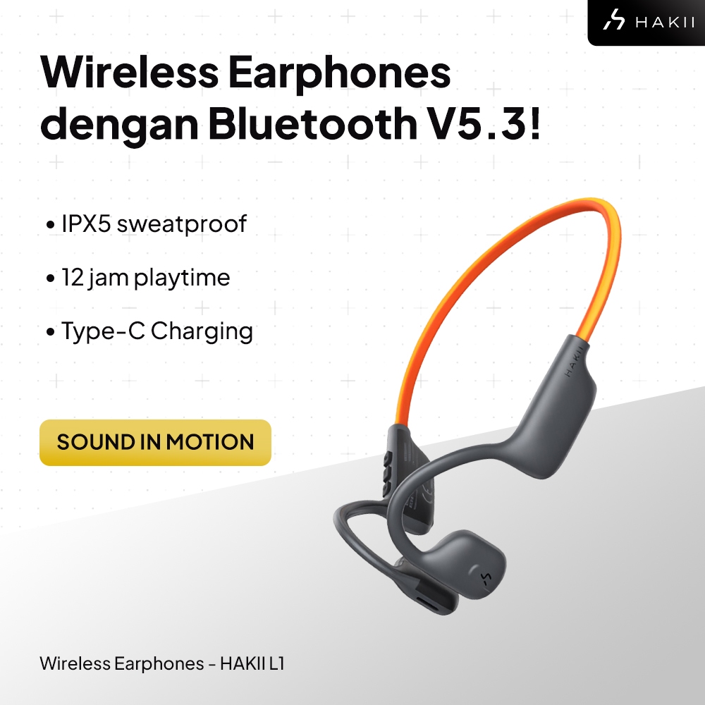SINTECHSTORE | Earphone Sport | Earphone Running | HAVIT HAKII Light Bluetooth IPX5 Waterproof