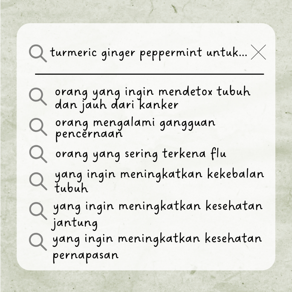 

RAW TISANE Turmeric Ginger Peppermint Tea : Teh Celup Kunyit, Jahe & Daun Mint Isi 30 Tea Bag