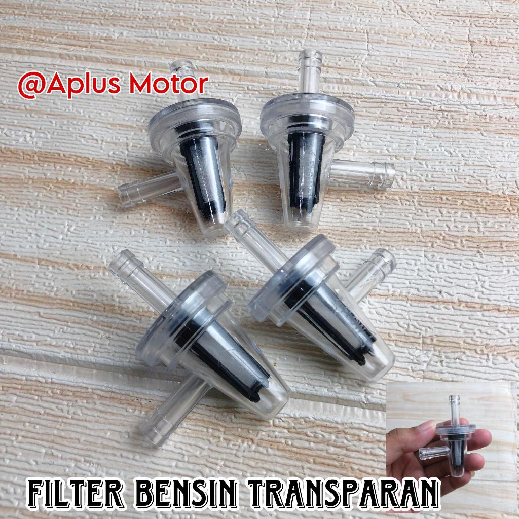 Filter Bensin Transparan Model L Saringan Bensin Motor Universal