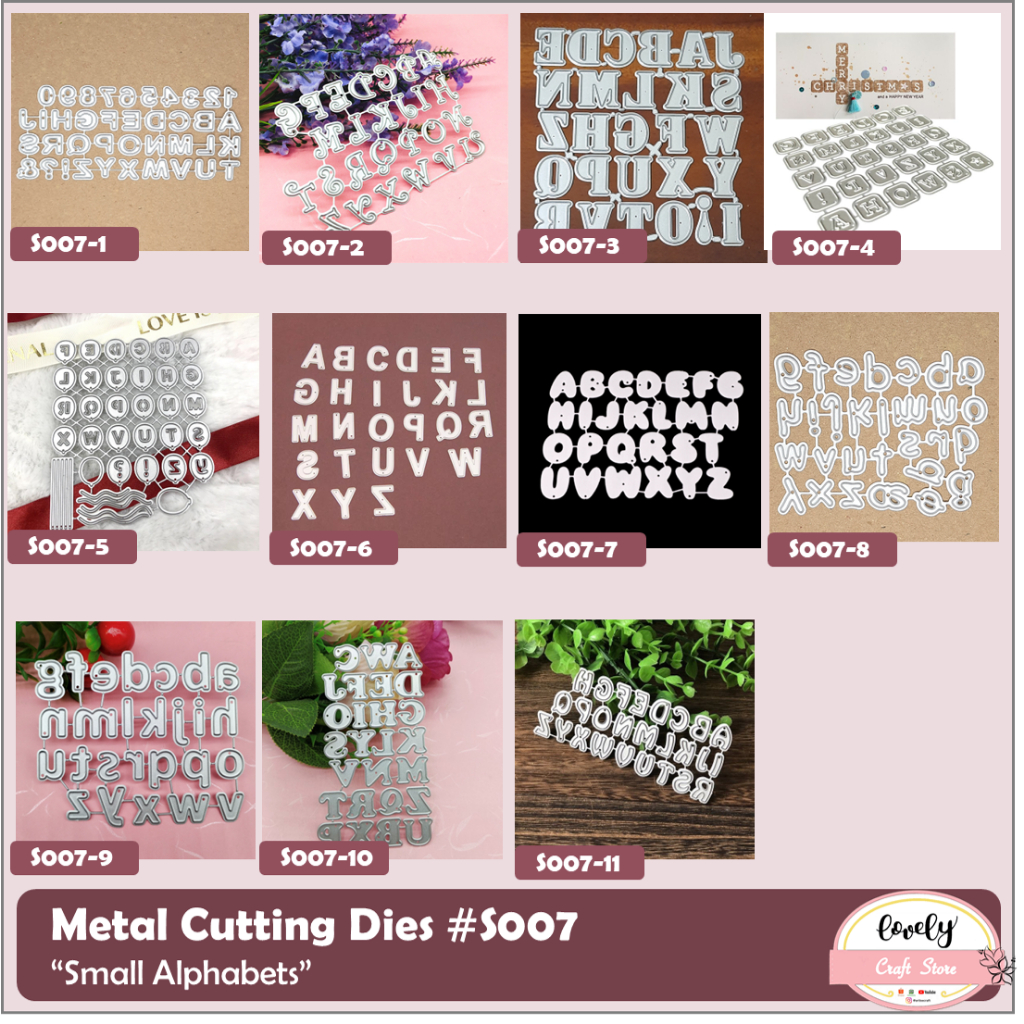 

LovelyCraftStore | Metal Cutting Dies S07 ~ Mold Stencil Metal, Cetakan Stensil bentuk daun rambat alpabet abjad alphabet untuk bahan mahar, dekorasi, journal, scrapbooking, cards, art deco, etc