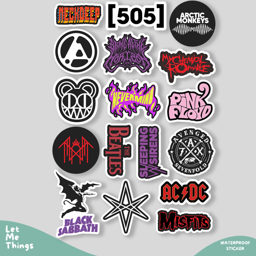 

stiker aesthetic band bmth radiohead linkin park a7x || sticker helm