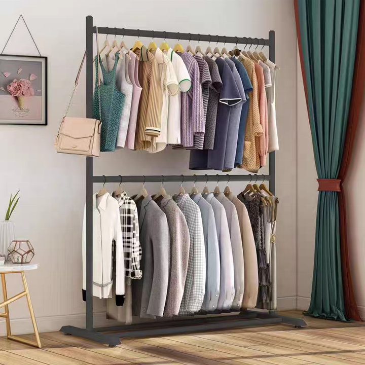 Rak Hanger Gantungan Baju Rak Baju Gantung Besi Kokoh Rak Baju Gantung Portable