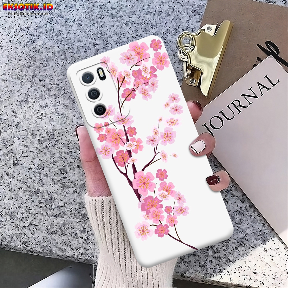 Case OPPO A16 - Eksotik.id - Casing OPPO A16 - Case BUNGA - Skin Handphone - Silikon OPPO A16 - Cass