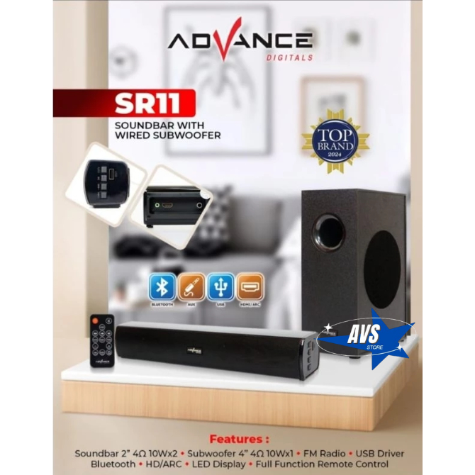 ADVANCE SOUNDBAR  WITH WIRED SUBWOOFER SR 11