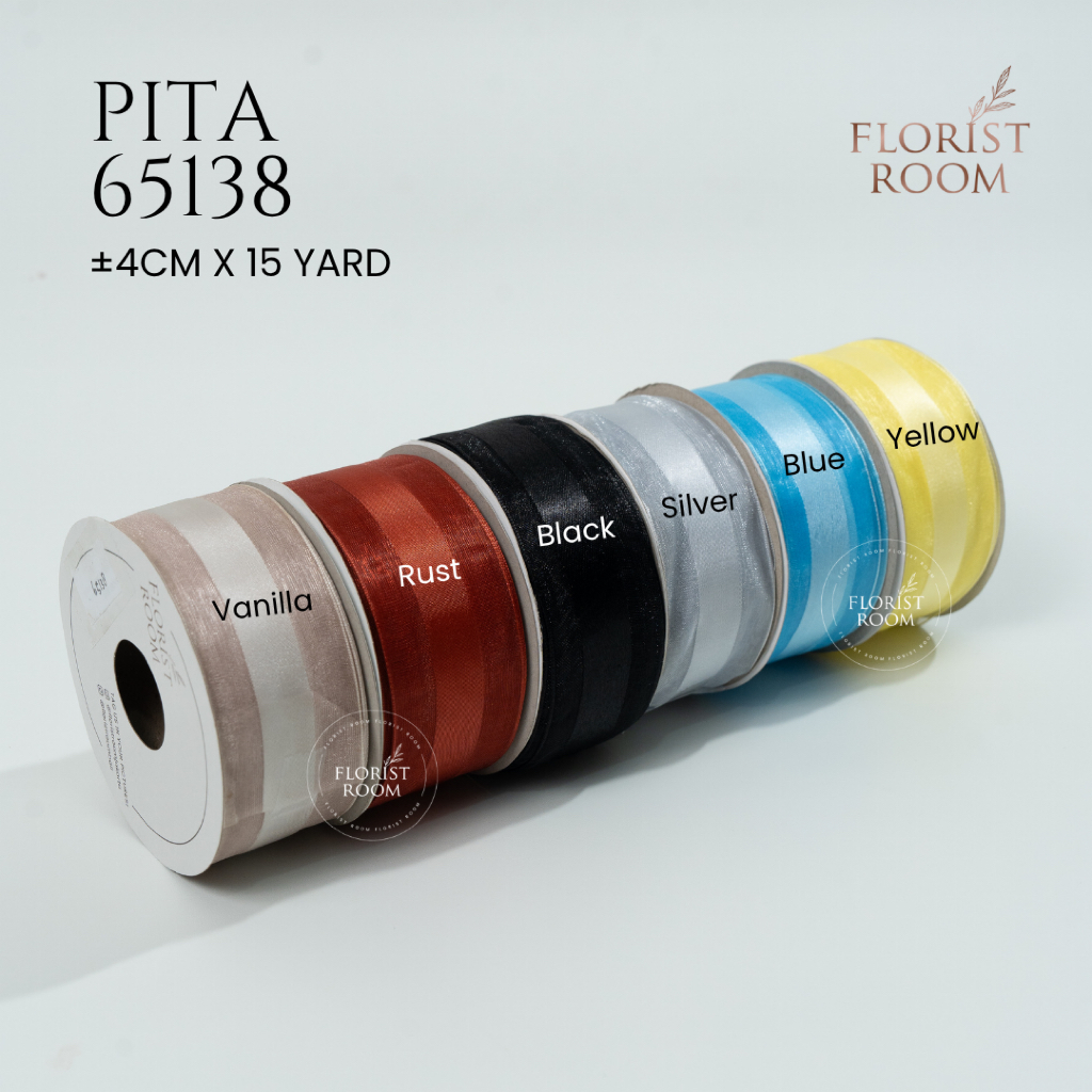 

Pita 65138 - 4 cm x 15 yard - Ribbon Motif - Decor Christmas - Wedding - Hand Bouquet