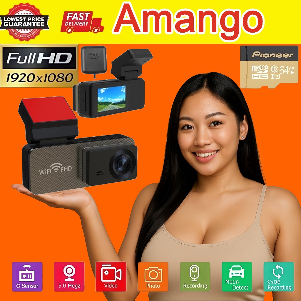 WIFI dashcam mobil / dashcam mobil[Lokal Stok]dashcam X21 series-2K Full HD WiFi Mobil Sistem ADAS N