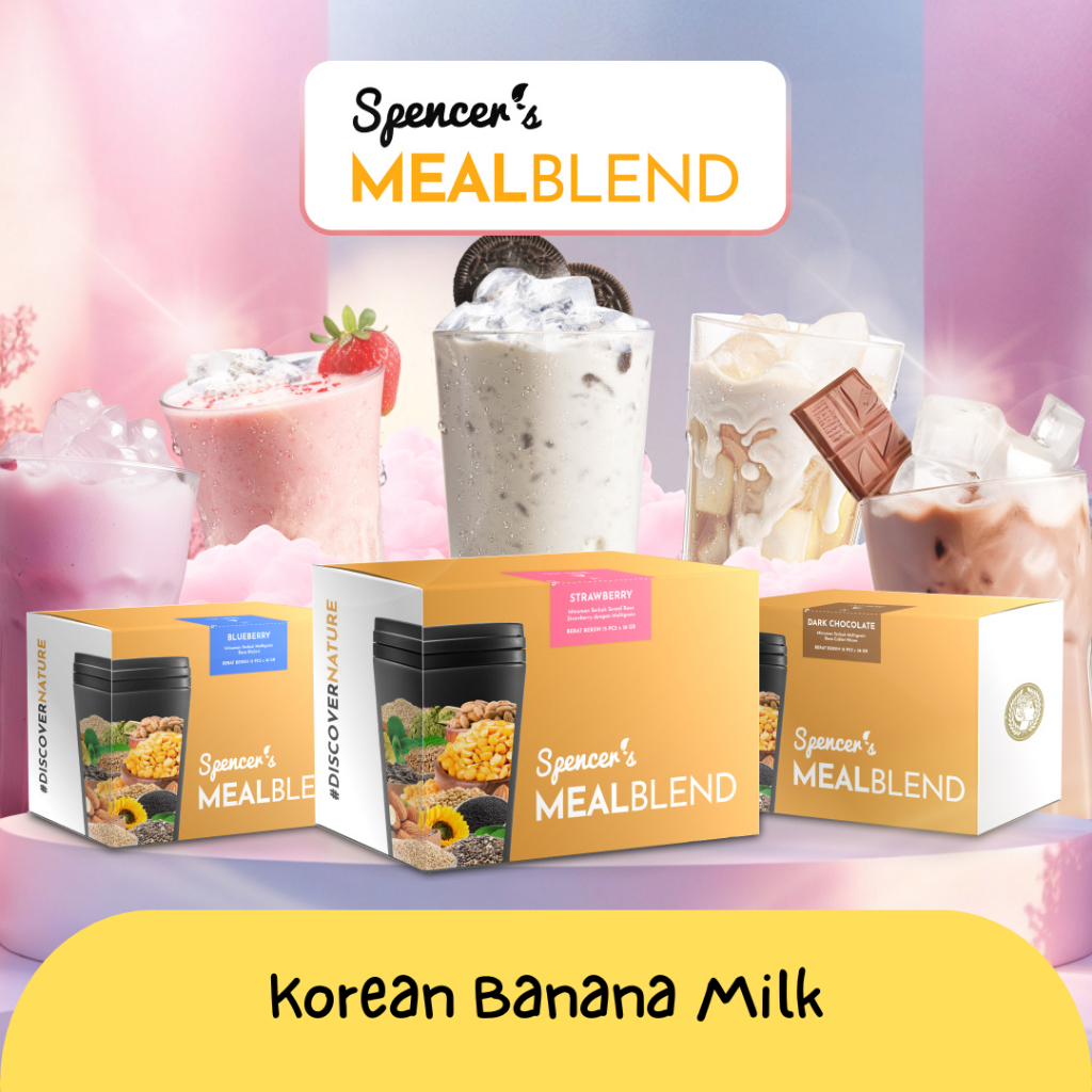 

Spencer's Multigrain MealBlend Korean Banana Milk - Minuman Pengganti Makan Gluten Free