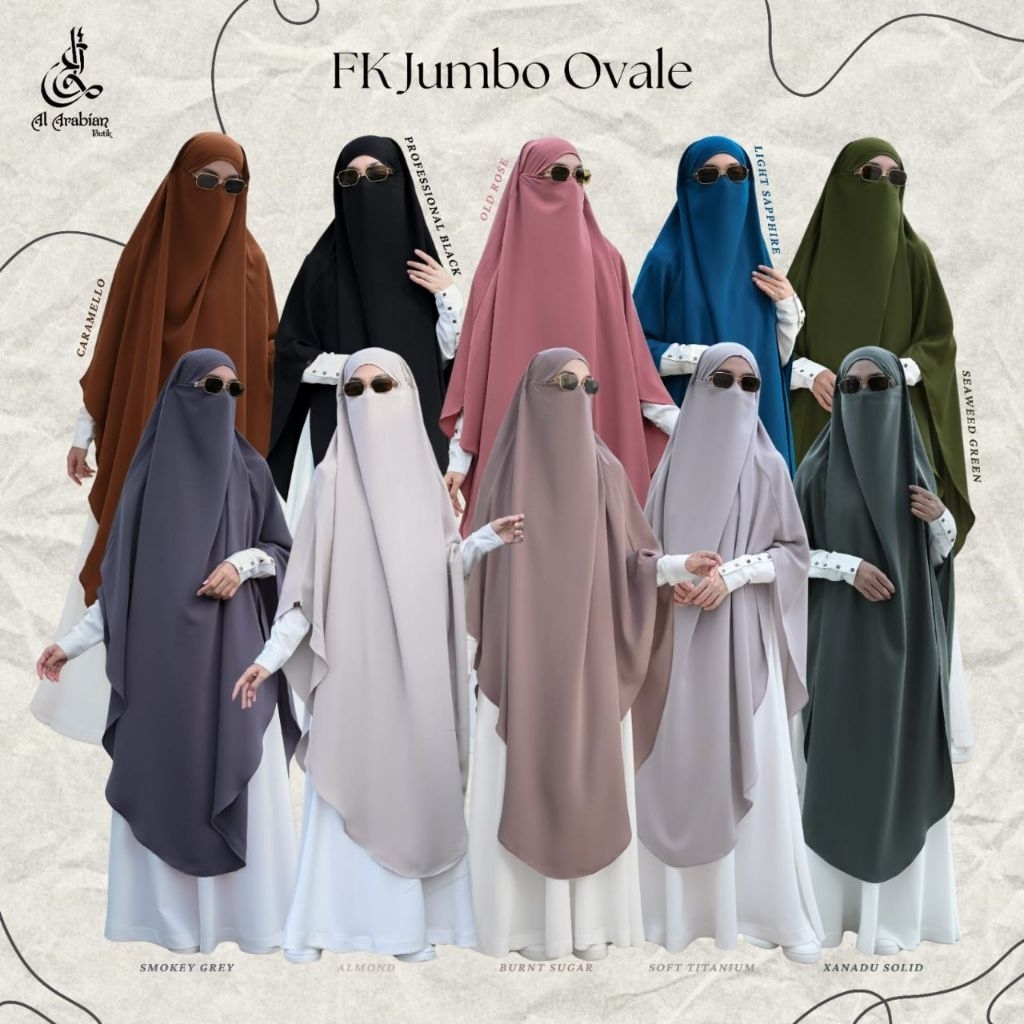 QATARY FK Jumbo French Khimar - Al Arabian Butik #ayranashwa #alarabian
