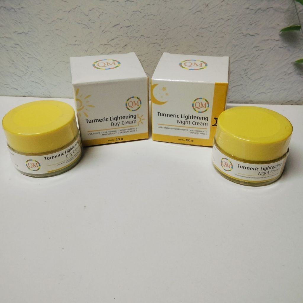 Cream QM Turmeric Lightening Siang dan Malam 20g