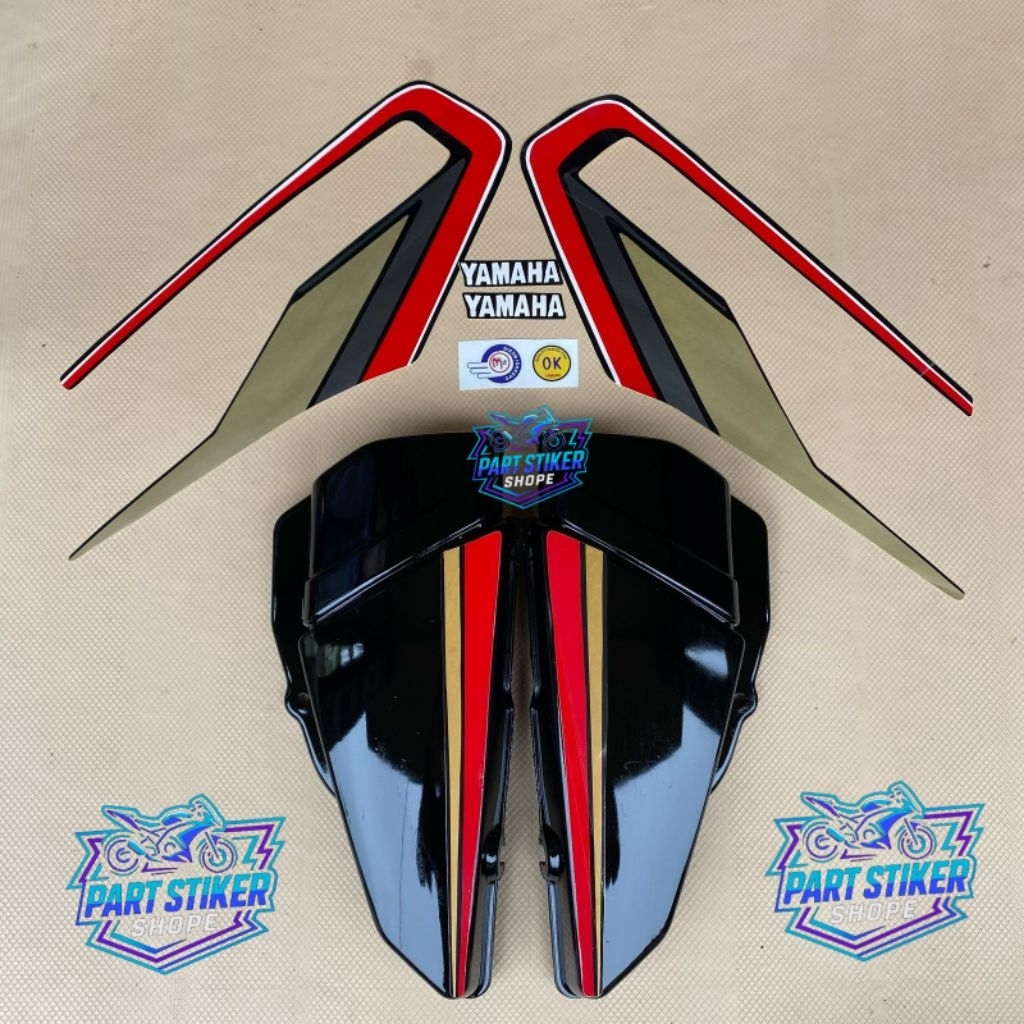 COVER BOK AKI RX KING HITAM FULLSET STRIPING RX KING 92 MERAH TEPONG AKI RX KING HITAM BOK AKI RX KI