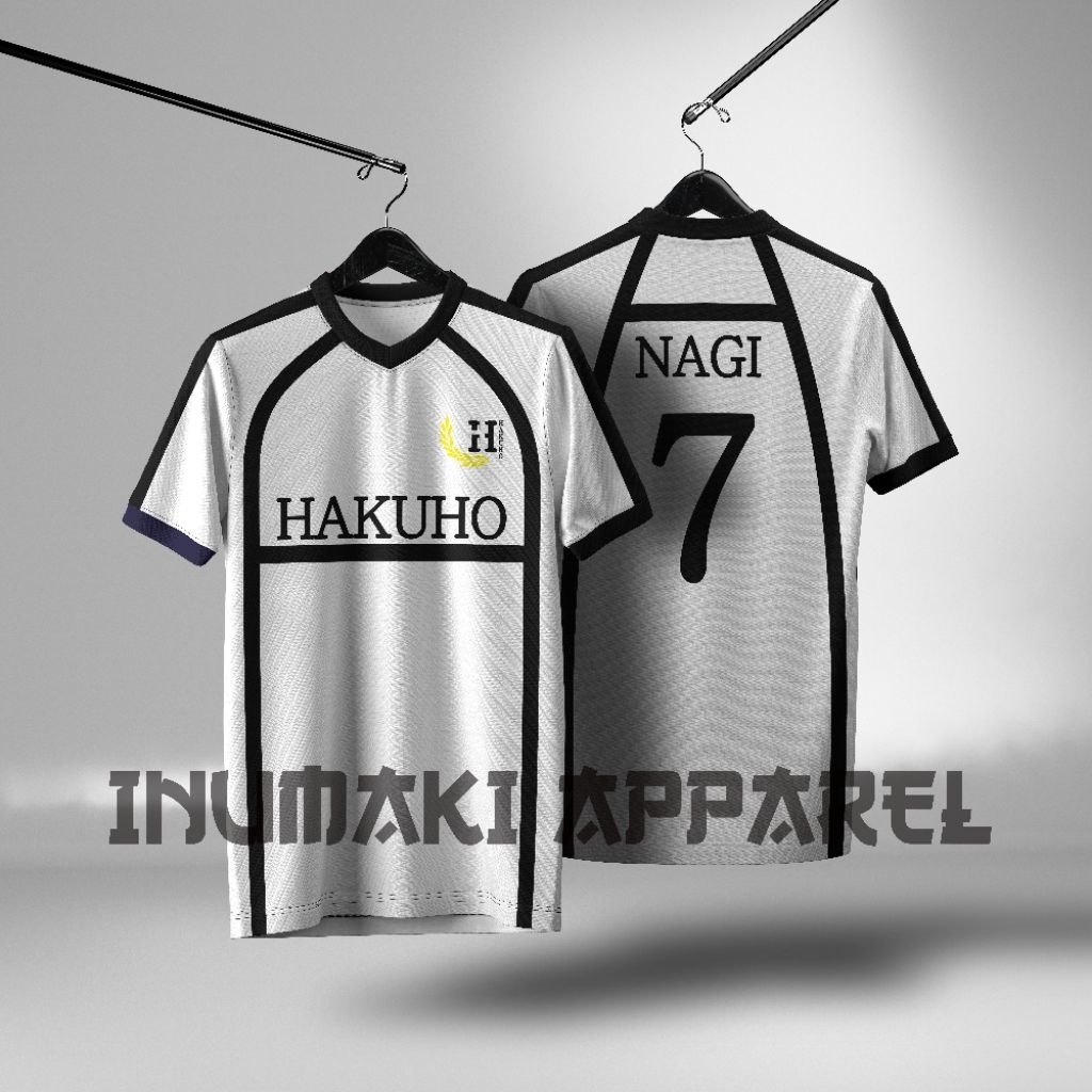 Jersey Anime Blue Lock - SMP Hakuho Bisa Custom Nama dan Nomor Punggung