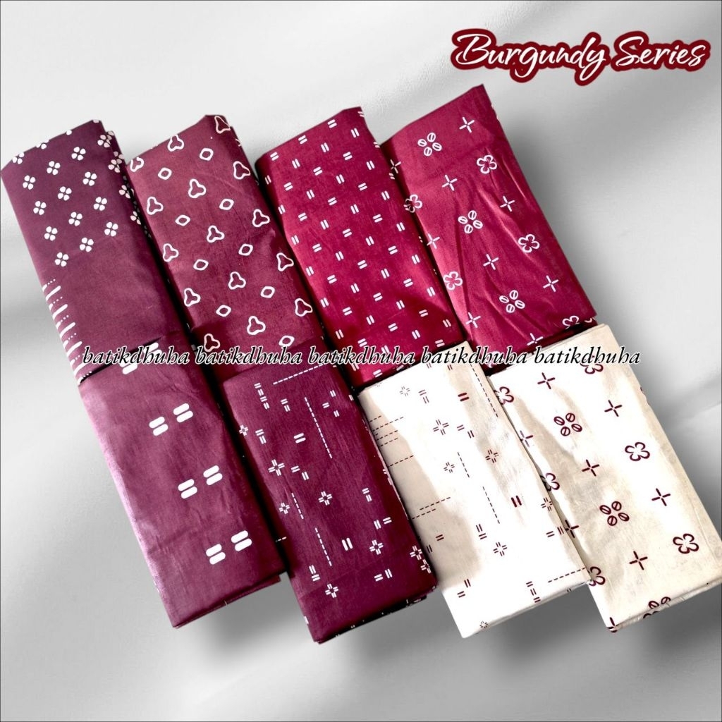 Kain Batik Aesthetic Batik Simpel Warna Merah Maroon Burgundy