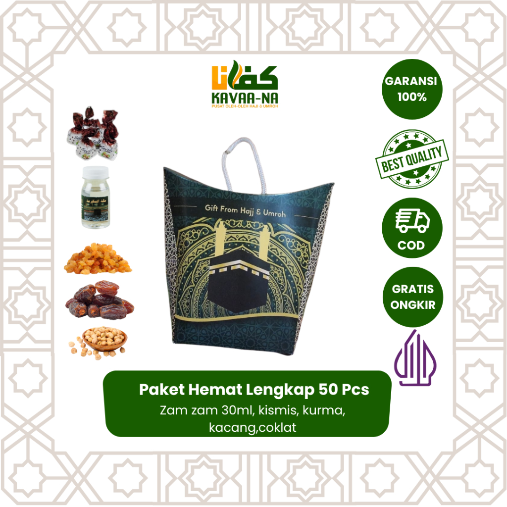 

Oleh oleh Haji dan Umroh Grosir Premium Lengkap 50 pcs