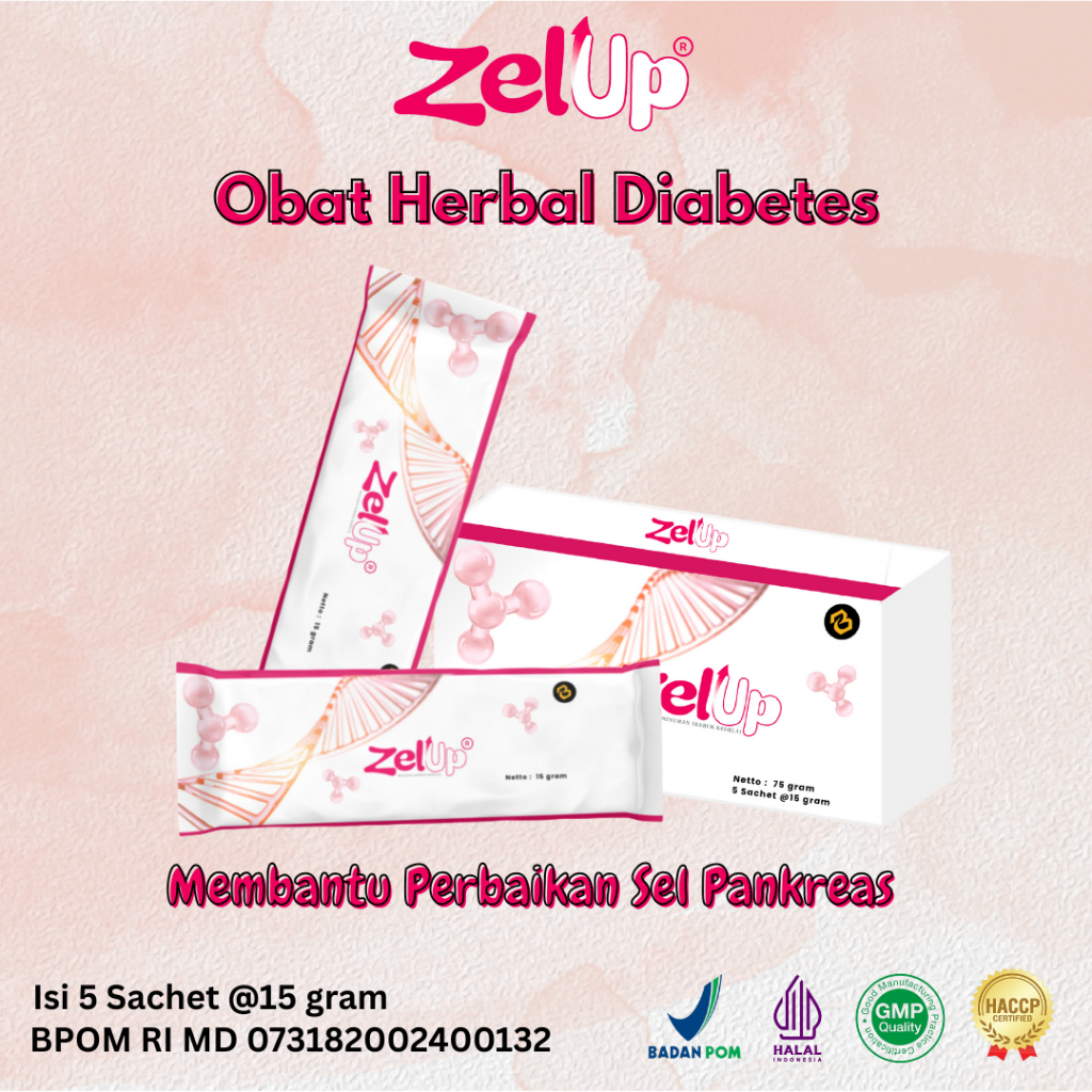 

ZelUp Obat Herbal Mengatasi Diabetes, Kencing Manis 1 Box isi 5 Sachet