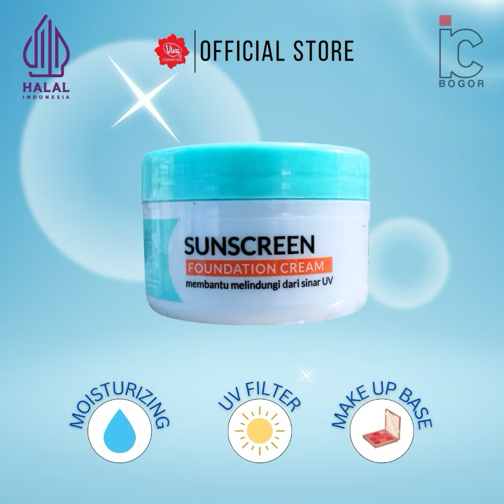 Viva Sunscreen Foundation - Tabir Surya Melindungi Kulit Dari Sinar Matahari