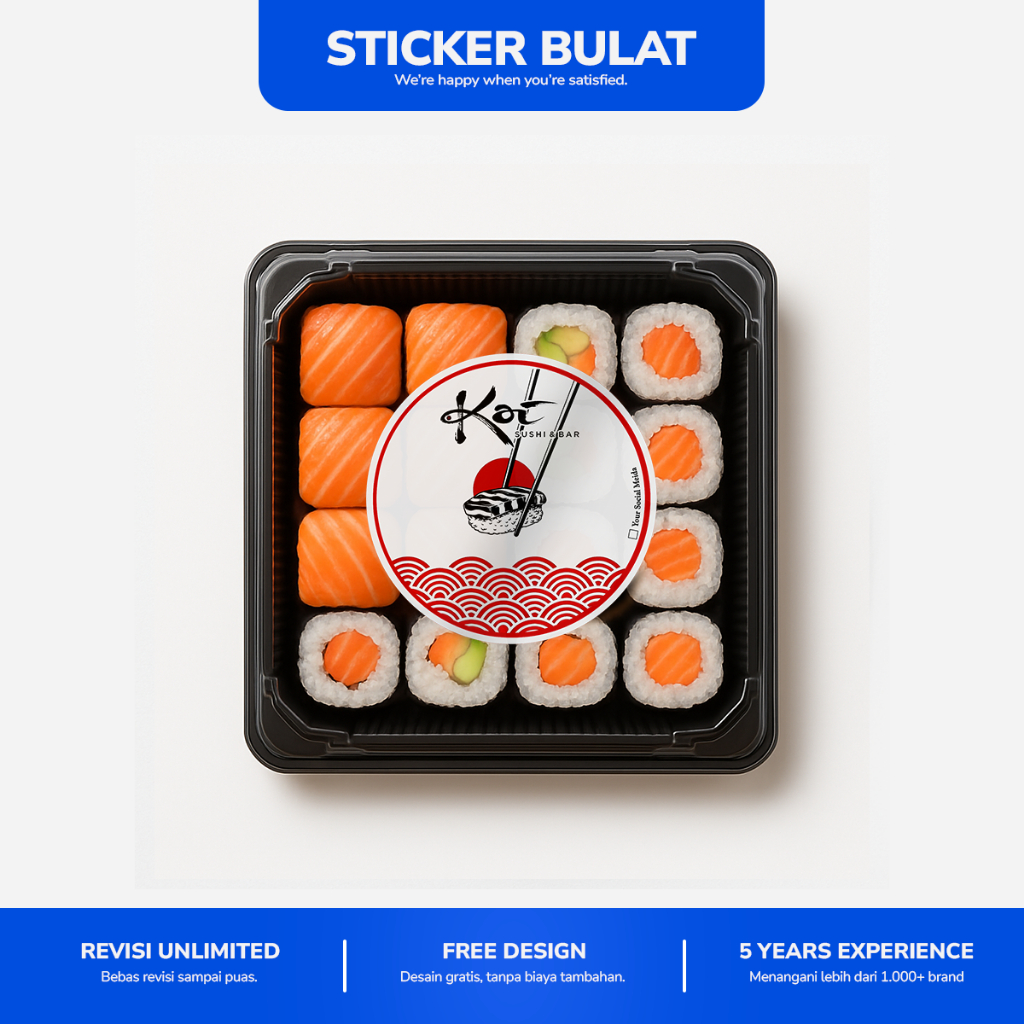 

Sticker Bulat Custom FREE DESIGN | Cetak Label Makanan Desain Sendiri | Stiker Makanan Custom Murah