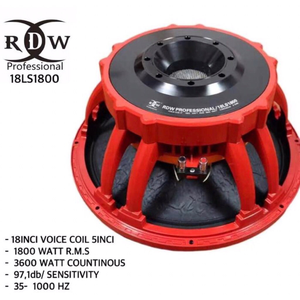Speaker Komponent RDW 18LS1800 / 18-LS1800 RDW Profesional 18 LS 1800