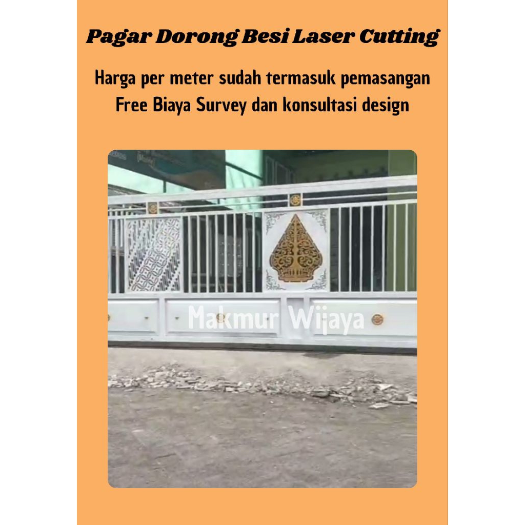 Pagar besi hollow sleding