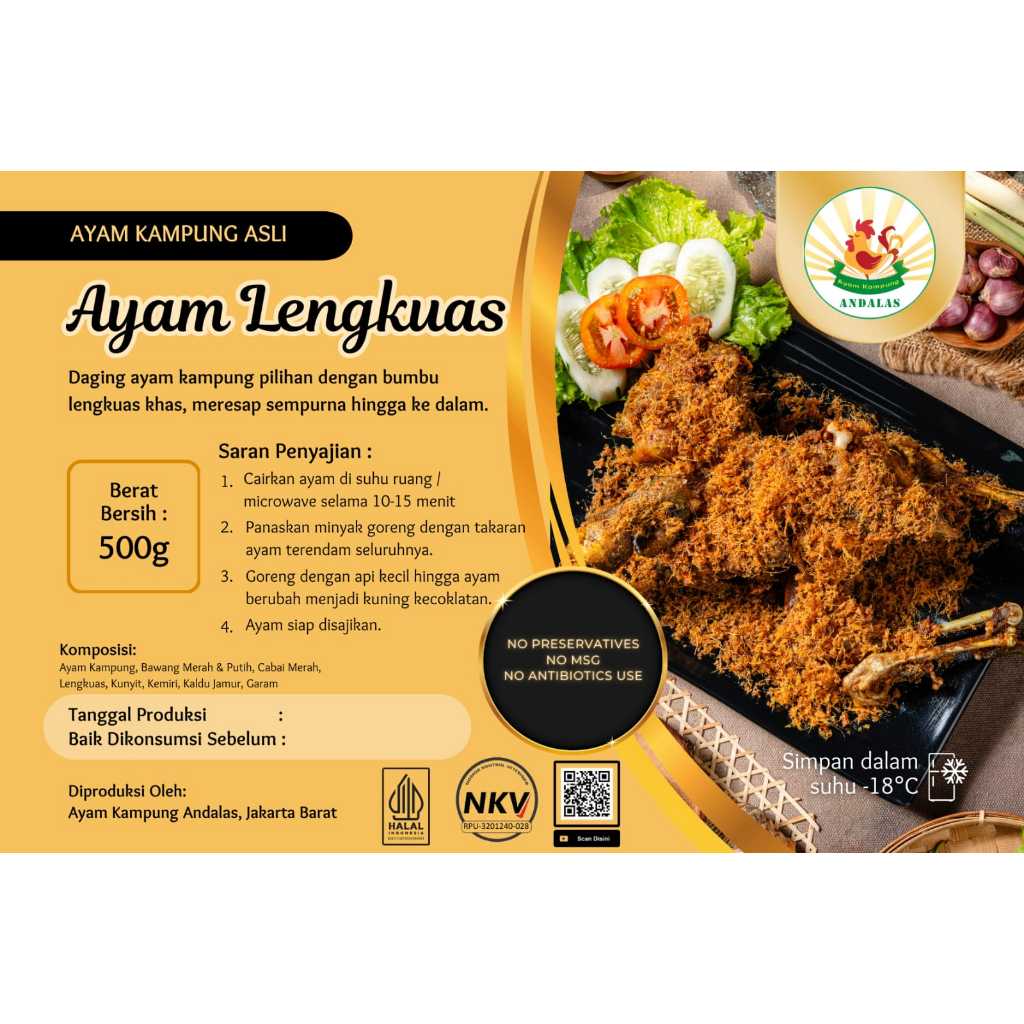 

Ayam Kampung Bumbu Lengkuas