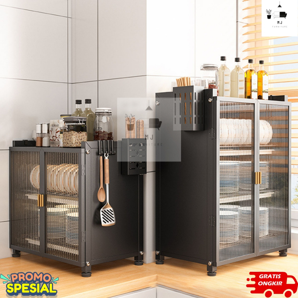 Lemari Dapur Minimalis/Rak Dapur/Lemari Piring/Rak Dapur Serbaguna/Rak Penyimpanan Dapur/Rak Piring