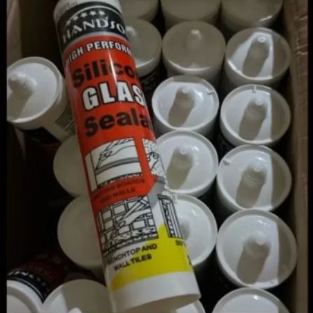 lem silicon glass / lem sealant botol /lem kaca / silent - putih