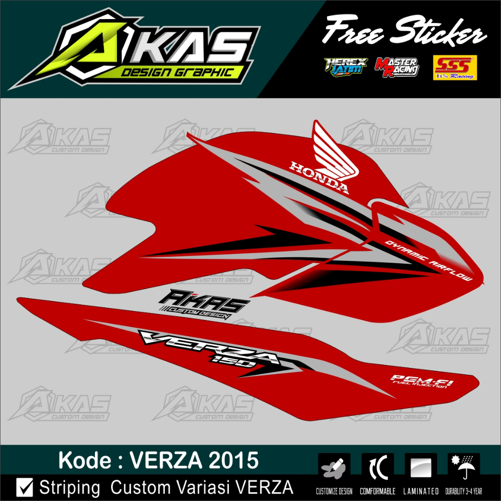 Striping Verza 2015 Variasi Custom Sticker Verza HOLOGRAM murah Kode VR01