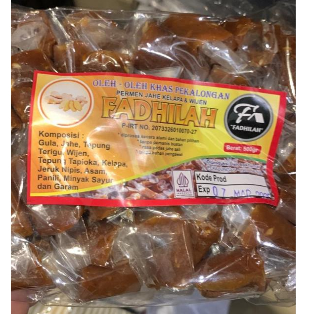 

Permen Jahe Kelapa Wjen Asdli Pekalongan
