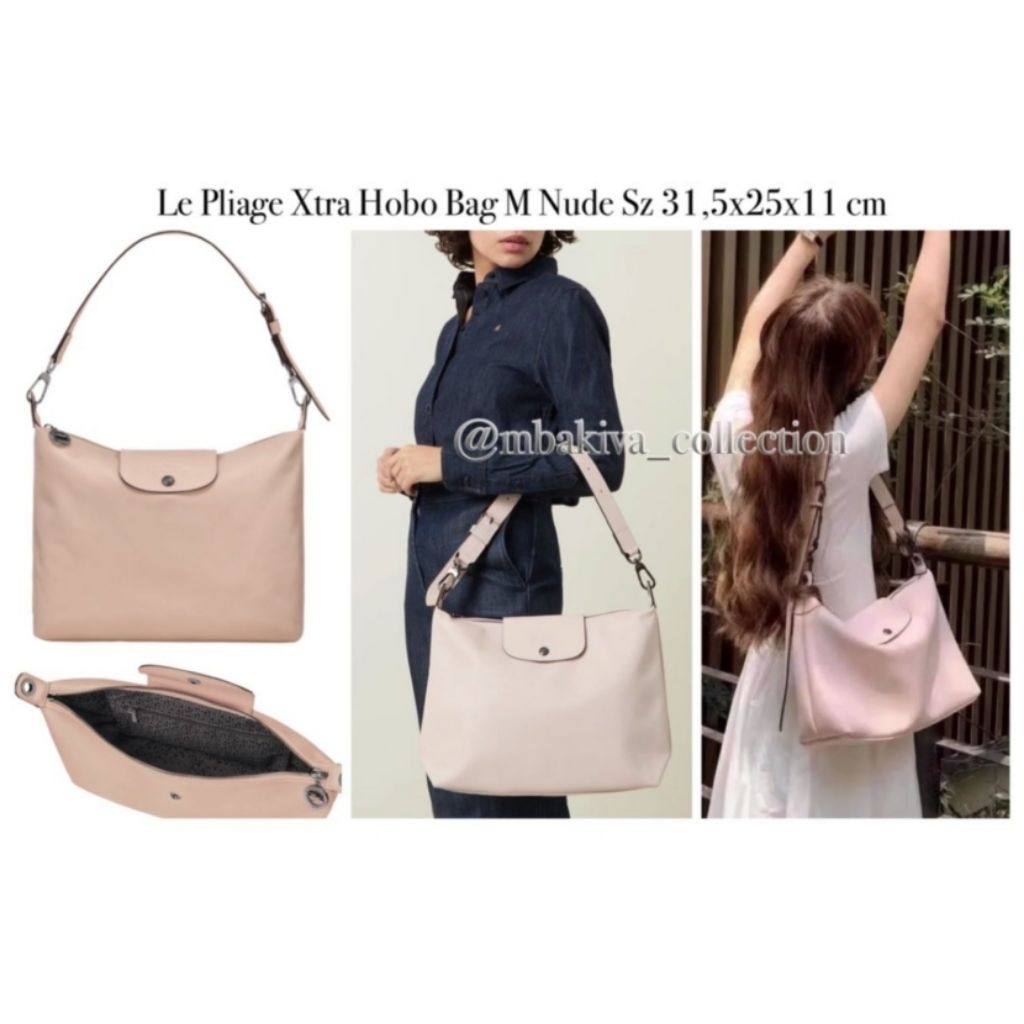 Le Pliage Xtra Hobo Bag M Nude