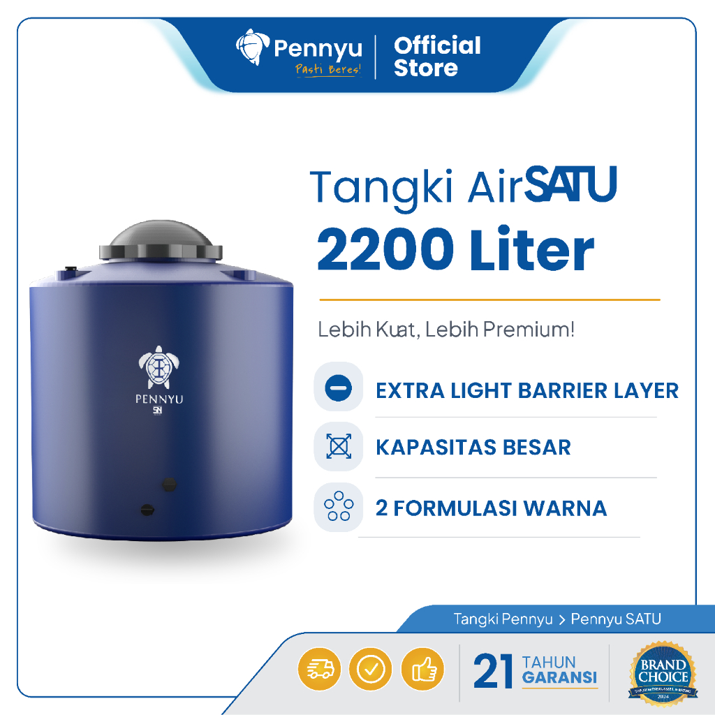 PENNYU Tandon / Tangki / Toren Air Water Tank Kapasitas 2000 liter