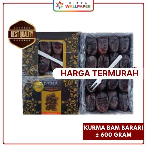 

Barari Bam Kurma Asli Original Kurma Bambarari Anggur Fresh Buah Kurma Lembut Kemasan 600gr