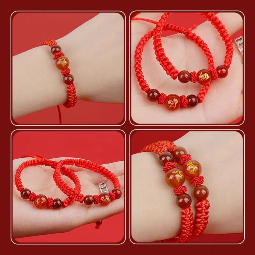 Gelang Shio Tali Merah / Gelang Tali Merah Zodiak Cina Tahun Lahir