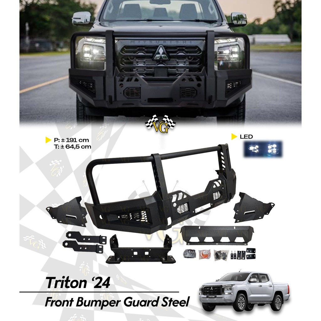 FRONT BUMPER TRITON 2024 - 2025 TANDUK DEPAN BULLBAR BESI NEW TRITON