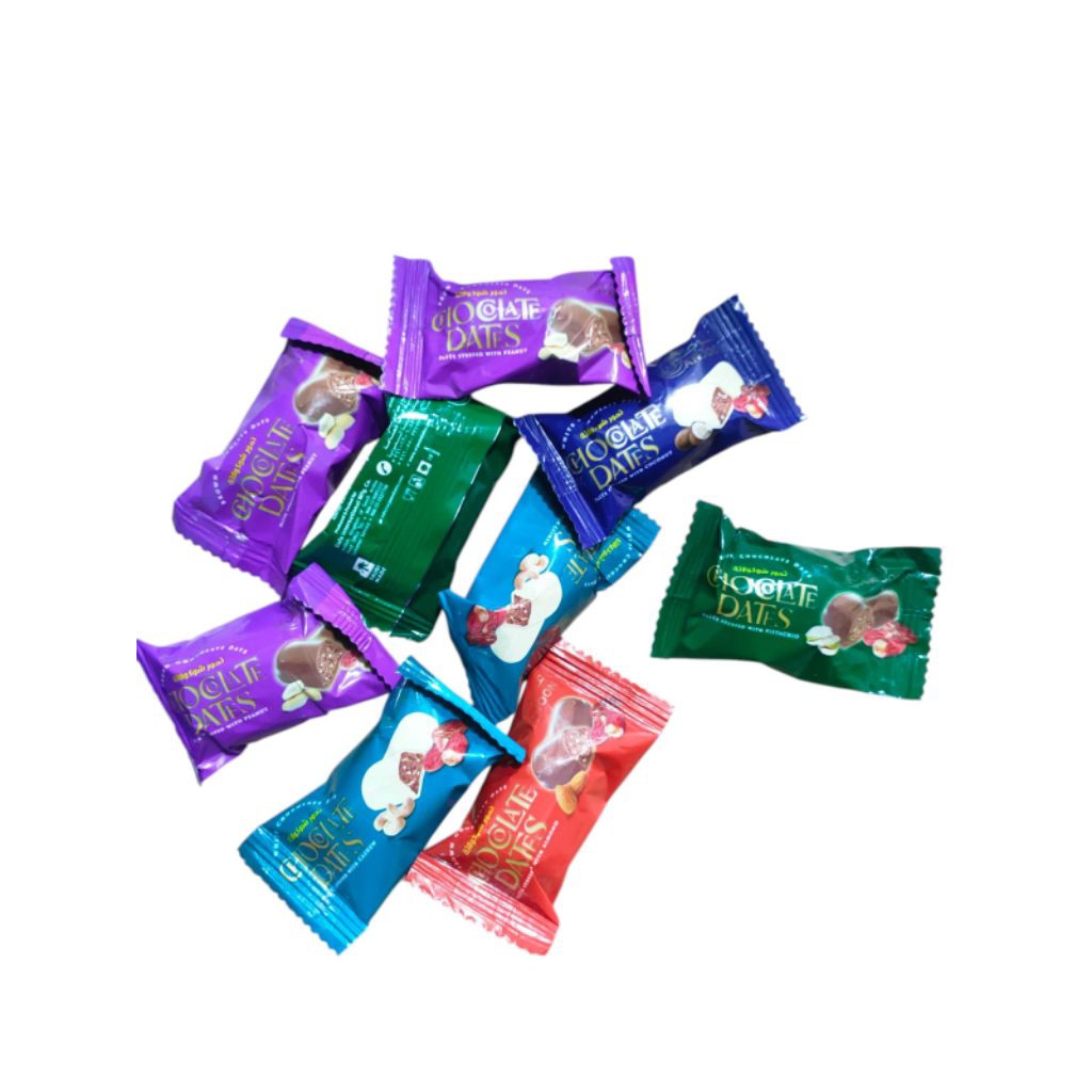 

Coklat Kurma Almond Mix 500gr | Coklat Kurma Almond Alkarramah | Chocolate Dates Alkarramah | Coklat Halal Cokelat Snacks