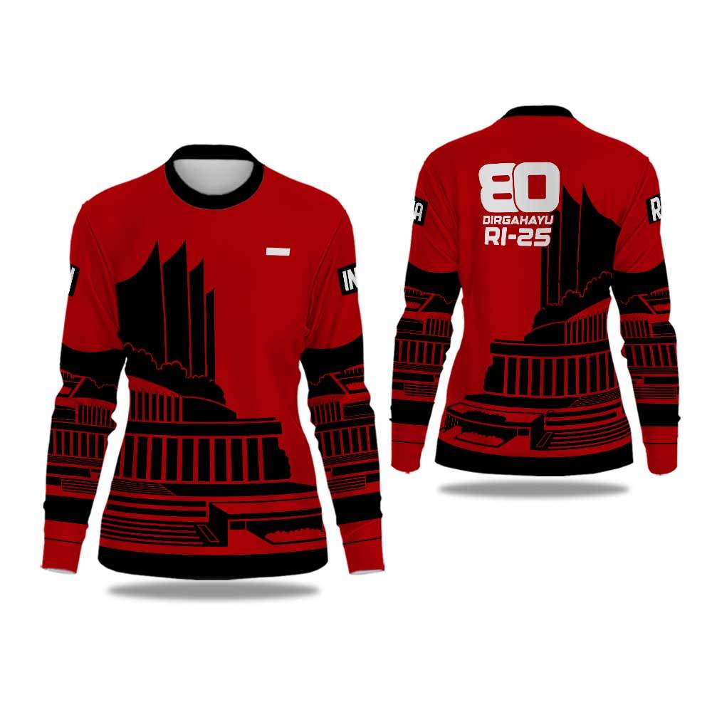 Baju Dewasa Kaos 17 Agustus 2025 / Baju Agustusan Wanita / Baju 17 Agustus Hut Ri 80 Fullprinting