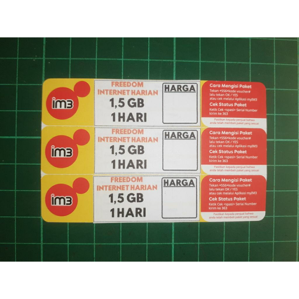 voucher indosat harian 1,5gb 1hari