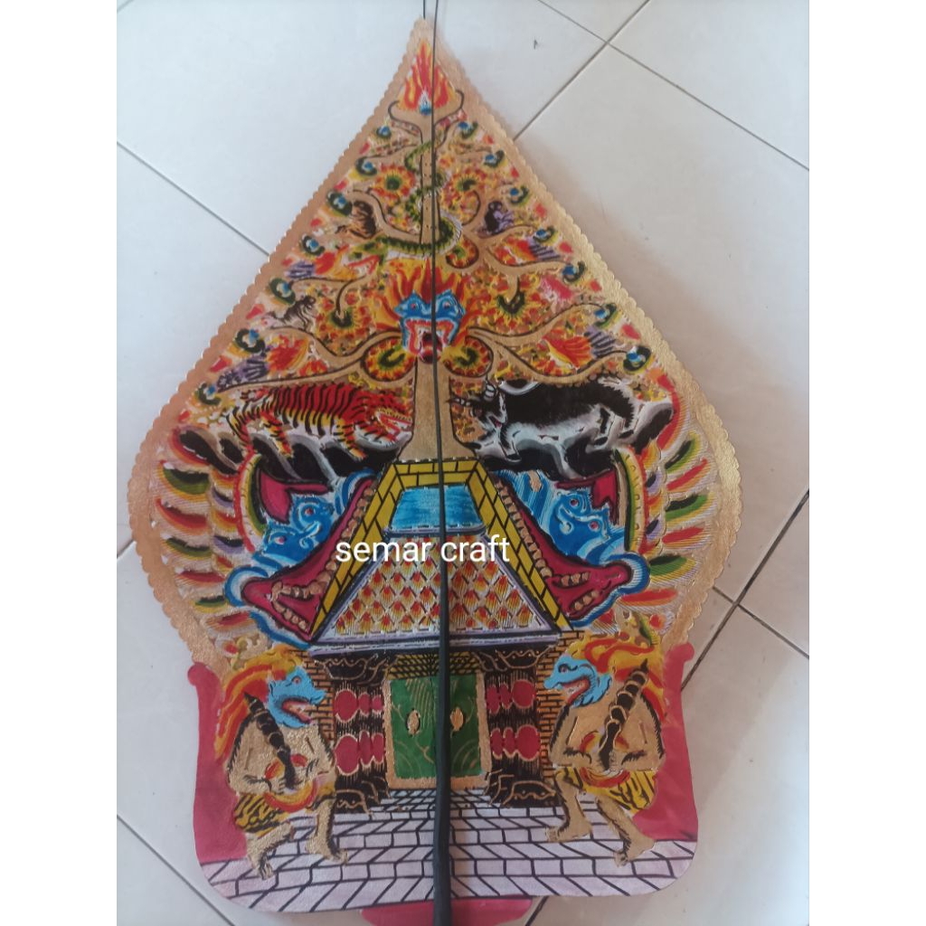 wayang kulit gunungan / kayon / gunungan ukuran 80 cm