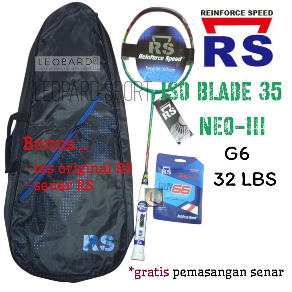 Raket Badminton RS ISO BLADE 35 NEO-III / Raket RS