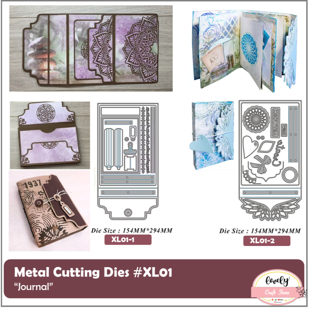 

LovelyCraftStore | Metal Cutting Dies #XL01 - Cetak Stencil Metal seri Scrapbook Album Page cetakan stensil untuk mahar scrapbook, journal, diy