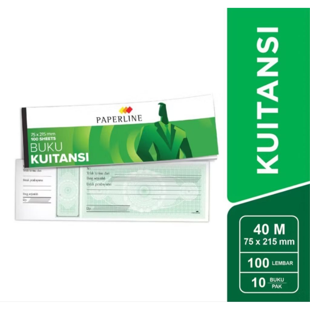 

BUKU KUITANSI/BUKU KWITANSI PAPERLINE 40 M / 40 T / 50 B