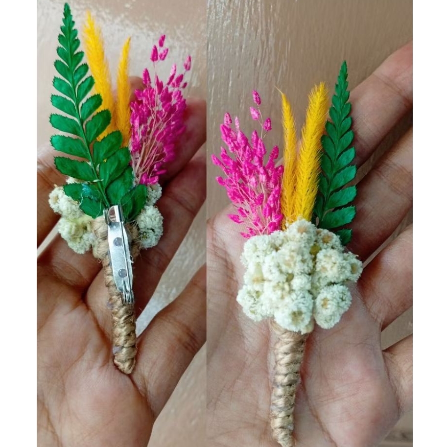 Pin/Bross/Corsage Wedding/Brisemaid Bunga Kering